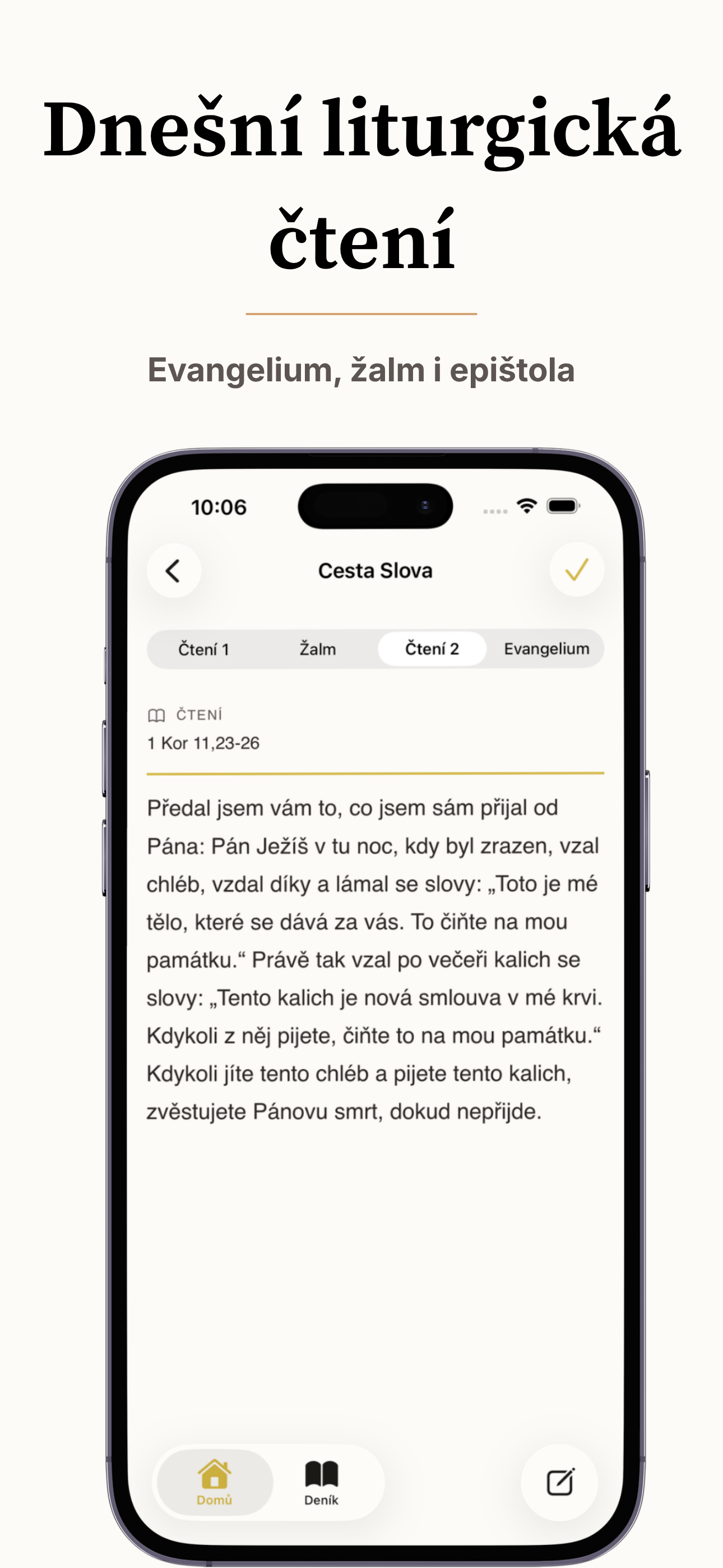 Dnešní liturgická čtení